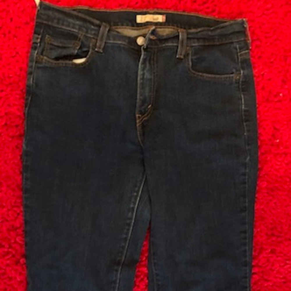 Womens Levis Dark Denim Jeans Size 12 Short